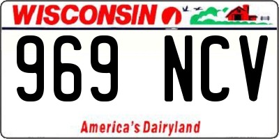 WI license plate 969NCV