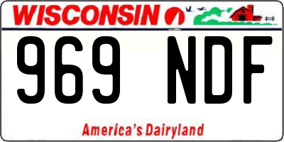 WI license plate 969NDF