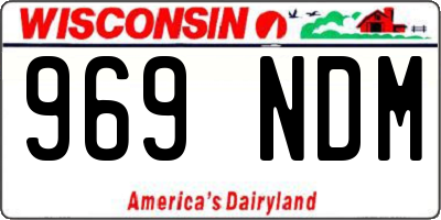 WI license plate 969NDM