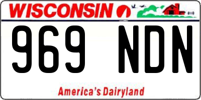 WI license plate 969NDN