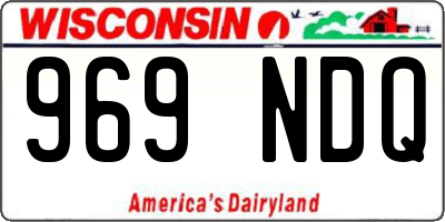 WI license plate 969NDQ