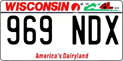 WI license plate 969NDX