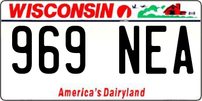 WI license plate 969NEA