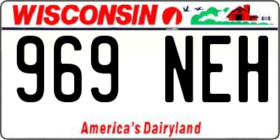 WI license plate 969NEH