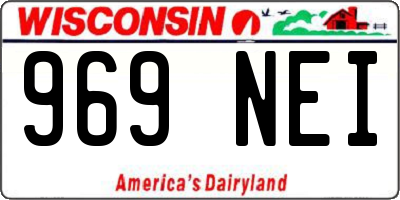 WI license plate 969NEI