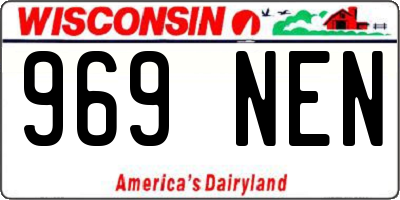 WI license plate 969NEN