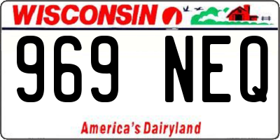 WI license plate 969NEQ
