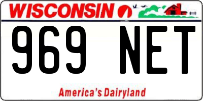 WI license plate 969NET