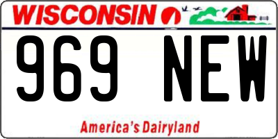 WI license plate 969NEW