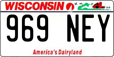 WI license plate 969NEY