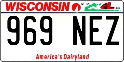 WI license plate 969NEZ