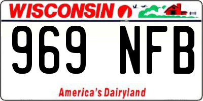 WI license plate 969NFB