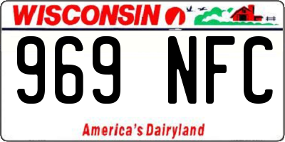 WI license plate 969NFC