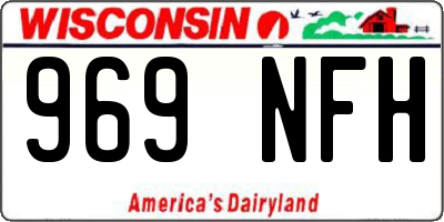 WI license plate 969NFH