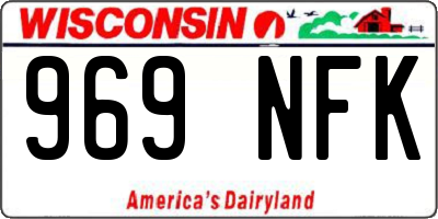 WI license plate 969NFK
