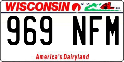 WI license plate 969NFM