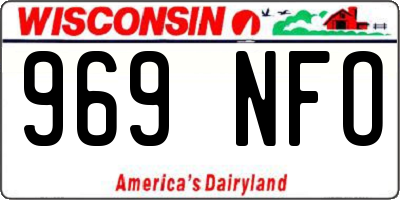 WI license plate 969NFO