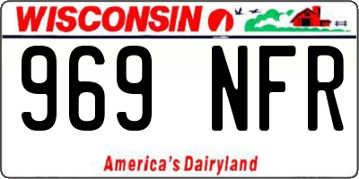 WI license plate 969NFR