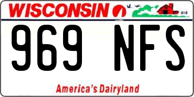 WI license plate 969NFS