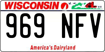 WI license plate 969NFV