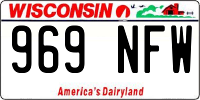 WI license plate 969NFW
