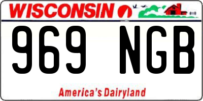 WI license plate 969NGB