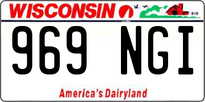 WI license plate 969NGI