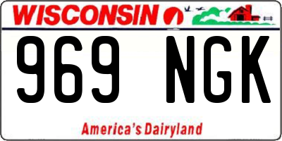 WI license plate 969NGK