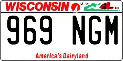 WI license plate 969NGM