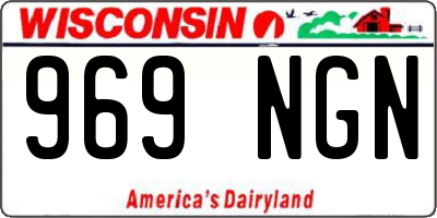 WI license plate 969NGN