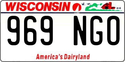 WI license plate 969NGO