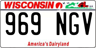 WI license plate 969NGV