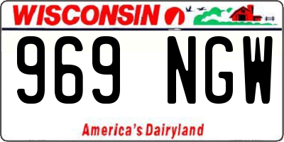 WI license plate 969NGW