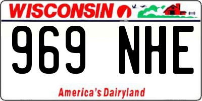 WI license plate 969NHE
