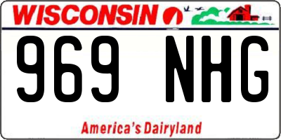 WI license plate 969NHG