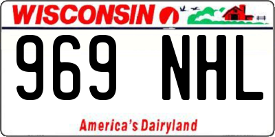 WI license plate 969NHL