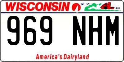 WI license plate 969NHM