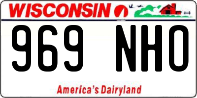 WI license plate 969NHO