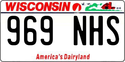 WI license plate 969NHS