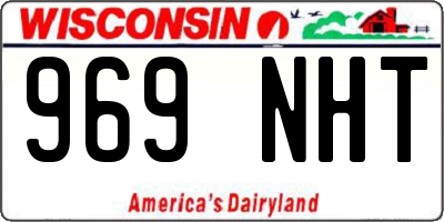 WI license plate 969NHT