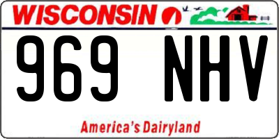 WI license plate 969NHV