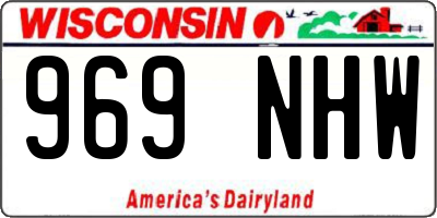 WI license plate 969NHW