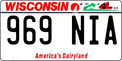 WI license plate 969NIA
