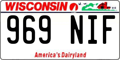 WI license plate 969NIF
