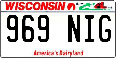 WI license plate 969NIG