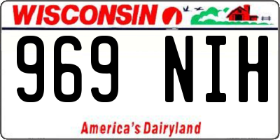 WI license plate 969NIH
