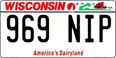 WI license plate 969NIP