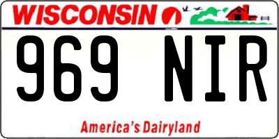 WI license plate 969NIR