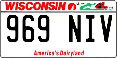 WI license plate 969NIV