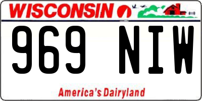 WI license plate 969NIW